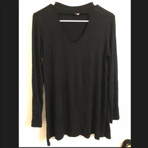 Long Sleeve Cut Out Turtle Neck